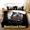 COOL Samurai Cat Bedding Set Duvet Cover Full Queen King Size Pillowcase Bed Printed Bed Set Aldult Kid Bedroom Single Twin