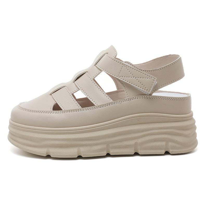 Fashion Summer Women's Hollowed-Out Thick-Soled Sandals - Fashionable Casual Beach Footwear