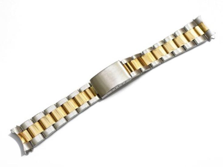 [Import King Original] Watch Parts Compatible with Rolex, Aftermarket Oyster Bracelet for Men's Datejust, Polished Stainless Steel, Two-Tone, 20mm,