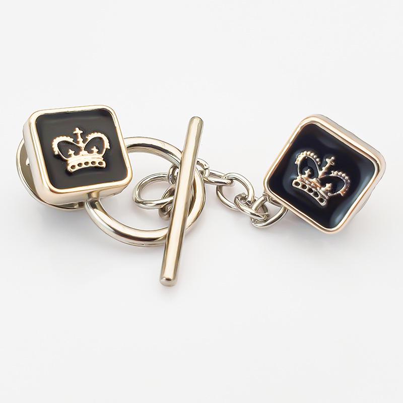 Pearl Brooch Cardigan Chain with Decorative OT Buckle