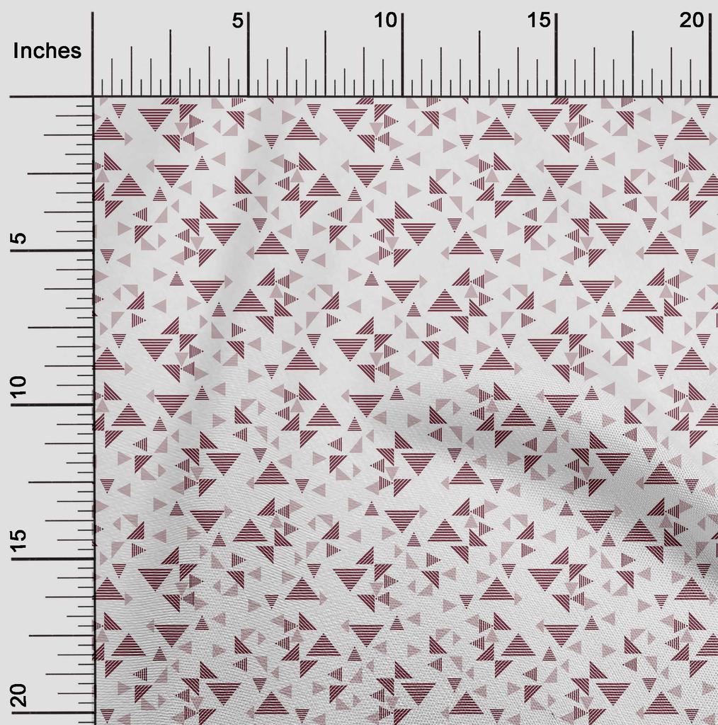 oneOone Cotton Flex Fabric Triangle Geometric Print Fabric By Yard 40 Inch