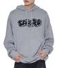 WEGO Jacquard Graphic Loose Size Gray Men's Hoodie/Sweatshirt, Fit, Oversized, Streetwear, Casual, Fall/Winter, Gift, Spring/Autumn/Winter, M,