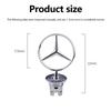 3D Metal Bonnet Badge Car Hood Front Chrome Logo Benz Marking For Benz W203 W206 W220 W205 W211 W212 W201 W210 W108 W168 GLC GLA JR9