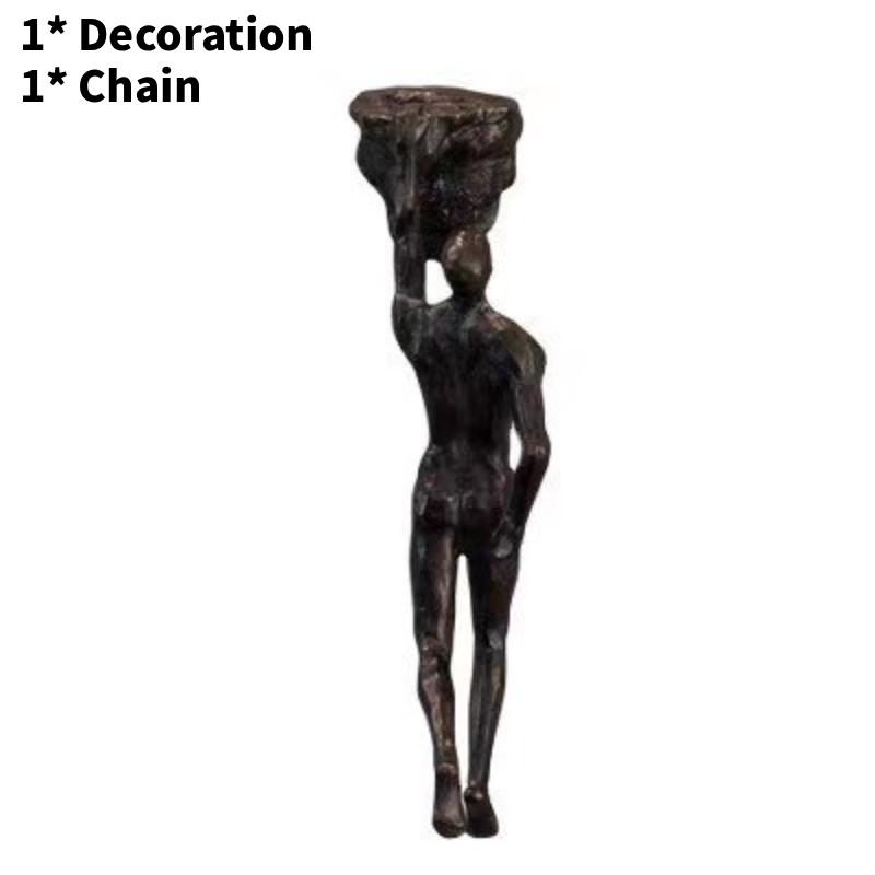 European Vintage Resin Wall Ornament With Climbing Figurines For Lounge And Dining Areas