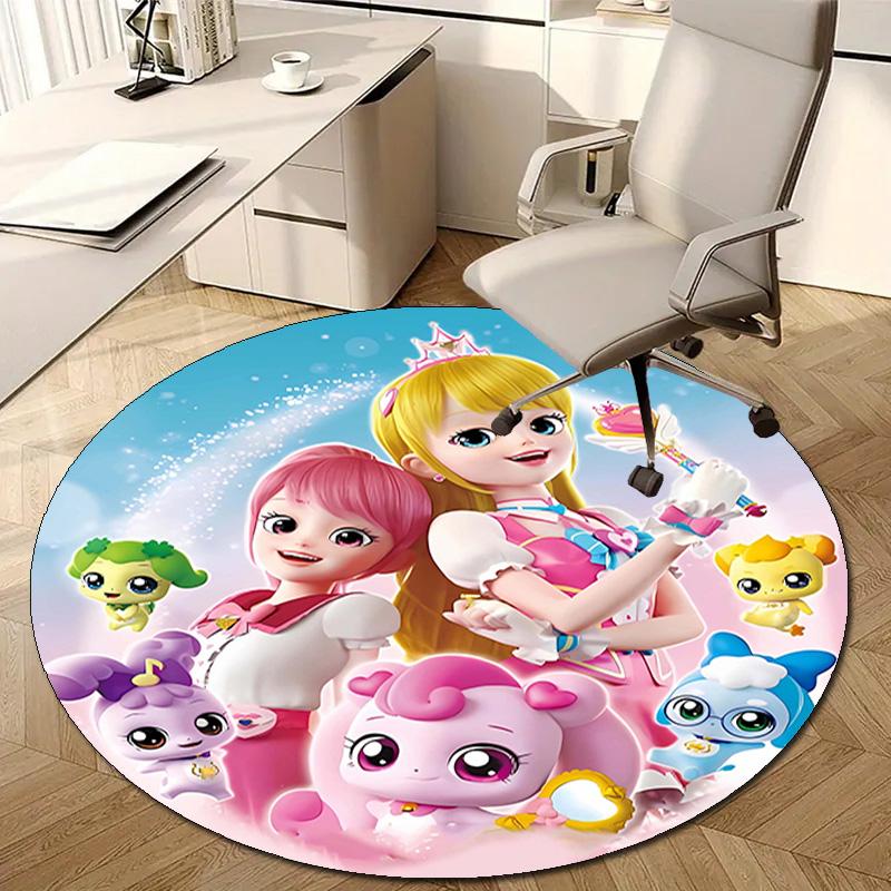 1pc Catch Teenieping Magic Sweethear Design Printed Area Round Carpet for Bedroom Living Room Home Decor Rugs Mat Non Slip Mat Rug for Bedside
