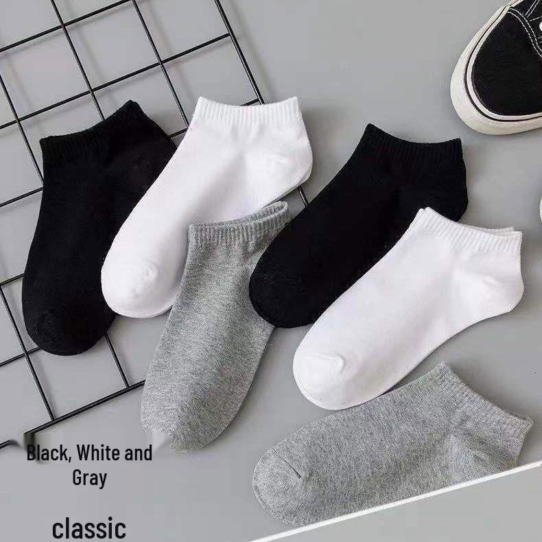 Men's Low-Cut Invisible Boat Socks - Breathable, Thin, Casual Mid-Calf, Summer Sports Socks for Couples