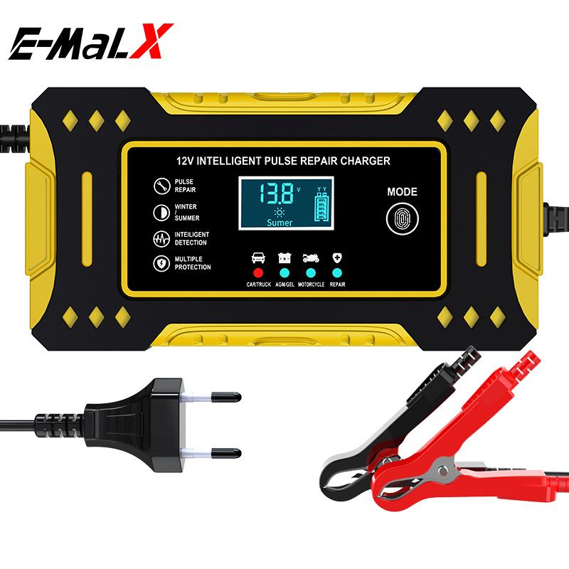 12V 6A Smart Pulse Charger for Lead-Acid Motorcycle and Car Batteries