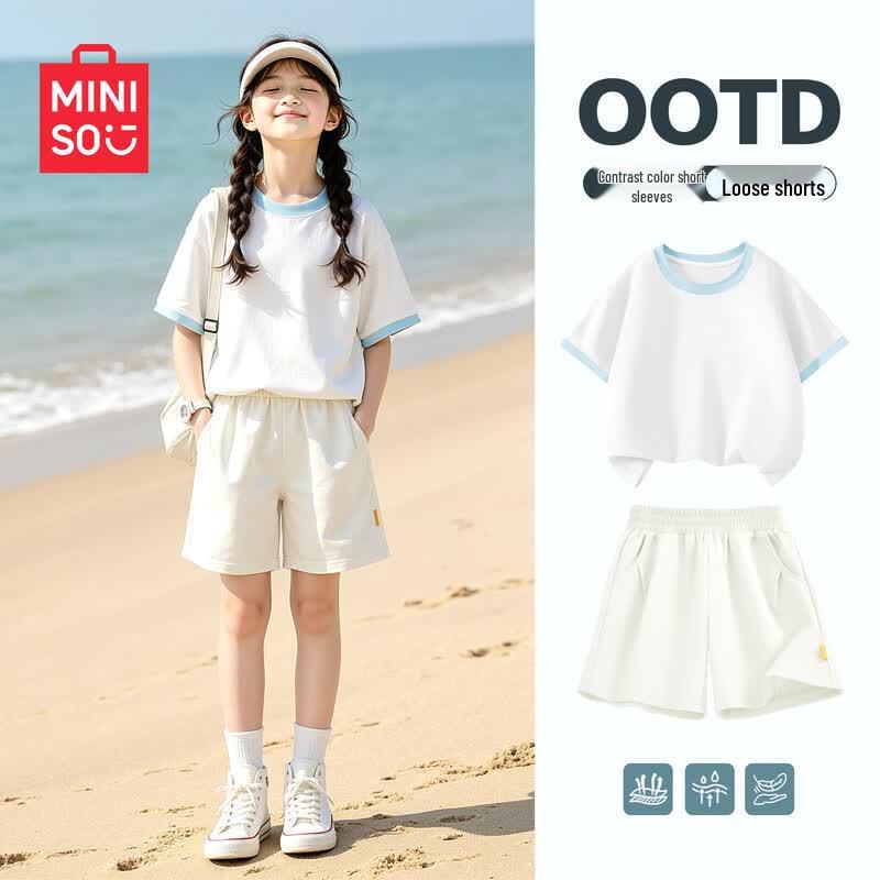 MINISO Girls 2026 Cool-Dry Sporty Short Set 140