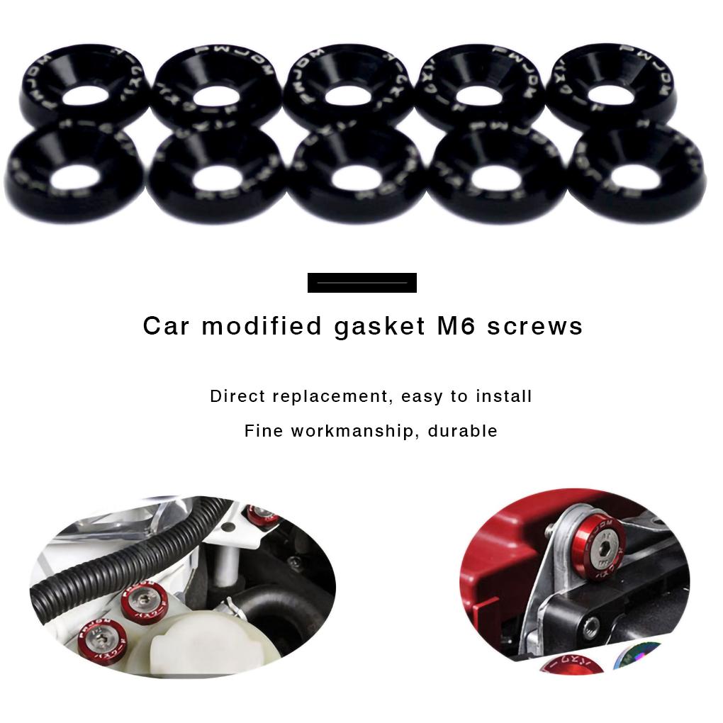 M6 Autocolante Modificare Stil Auto Autocolante Parolă Șaibă Aripă Șuruburi Plăcuță de Înmatriculare Accesorii Auto