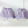 Mesh Drawstring Tote Bag Quick Dry Durable Large Capacity Multipurpose Handbag for Gym Swimming Beach Outdoor Hiking Use