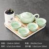 Purple Clay Ceramic Kung Fu Tea Set Home Teapot Set with Portable Tea Tray and Tea Caddy