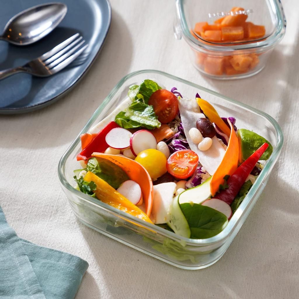 Iwaki Glass Storage Container Olive Green System Set Mini Pack Range Heat-resistant & PC-PRN4G42