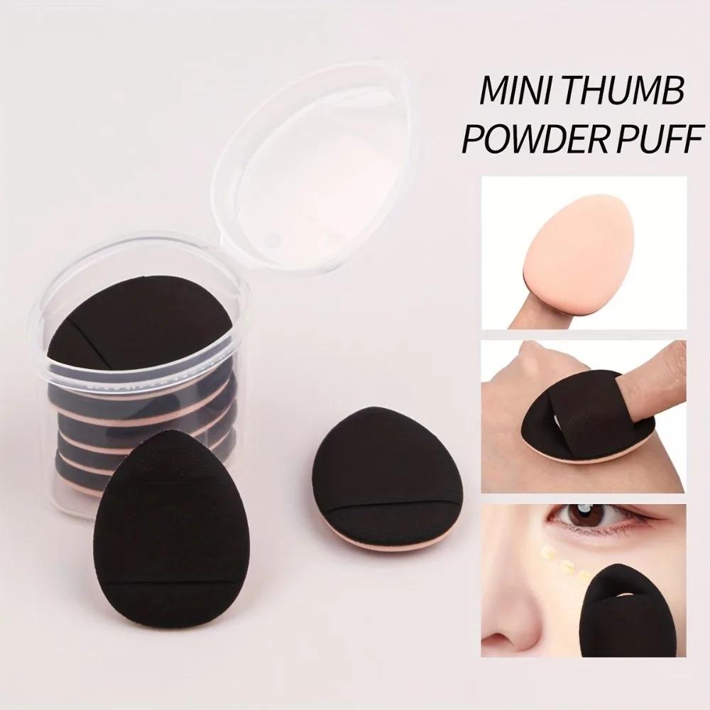 7 Stück Mini Finger Puderquaste Mehrfarbiger Make-up Schwamm Makelloses Finish für Foundation Concealer Rouge Leicht zu Reinigen Kompakte Make-up Werkzeuge