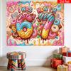 1 Piece 2D Banner | Birthday Party Background, Made of Polyester, Full of Desserts - "I Was 6 Years Old, Now I'm 7 Years Old"