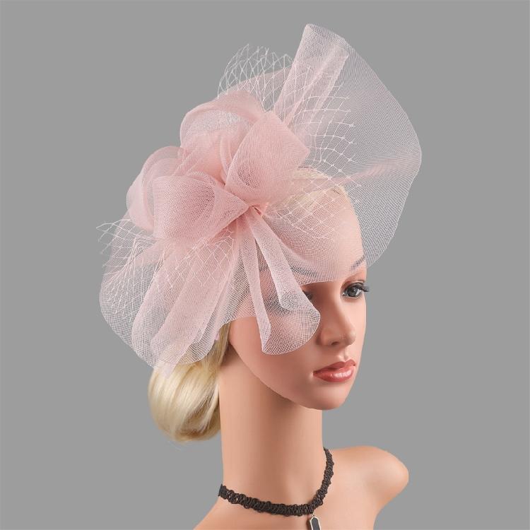 Fascinators Hat Flower Mesh Decors Headbands and Clip Teas Party Headwear Breathable Polyester Fabric Wedding Accessory