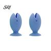 Toothbrush Holder for Glass Surface 2PCS Fish Shape with Strong Suction Cup Hygienic Soft Silicone Quick Drain Bathroom Organizer