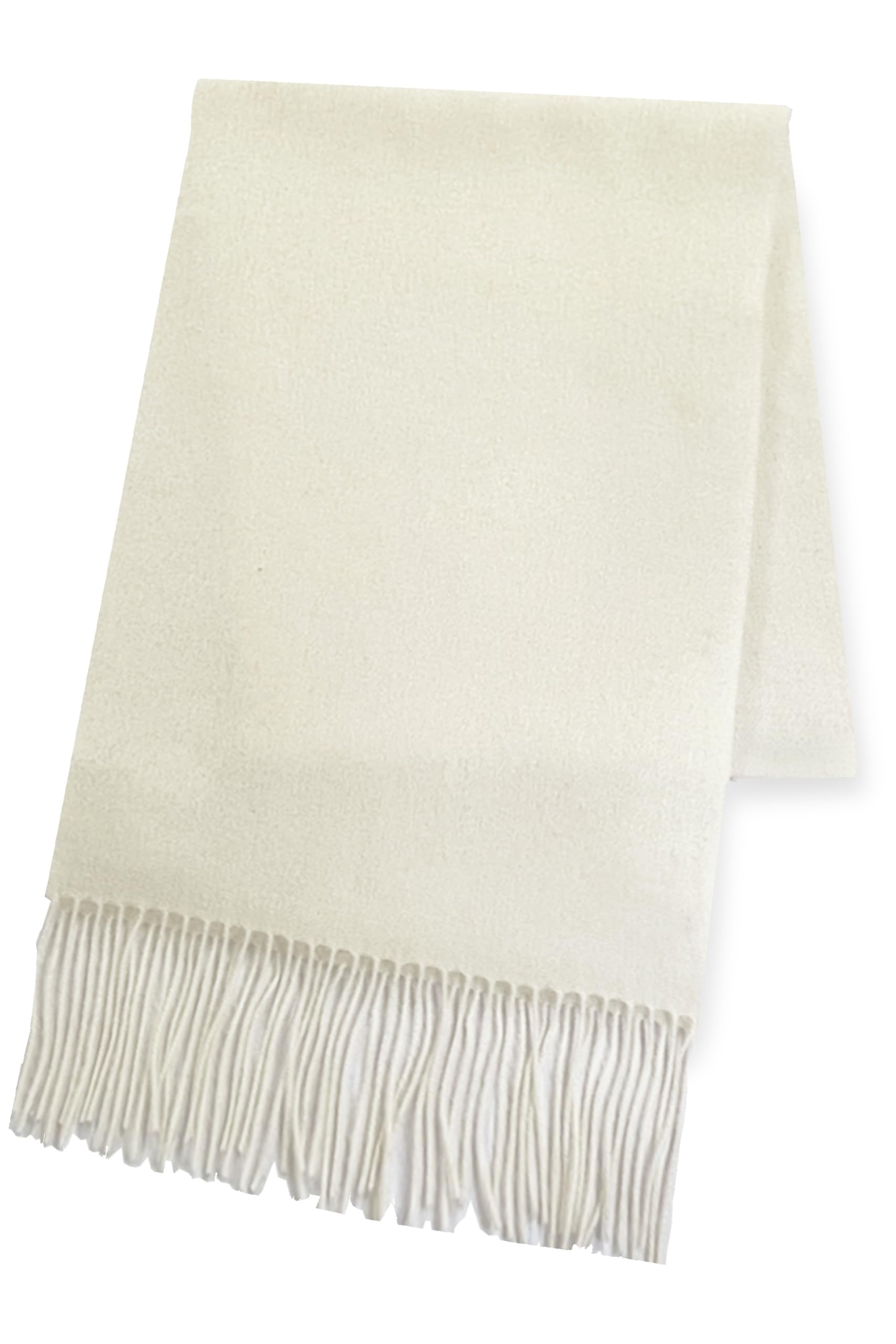 

Vita Natur Cashmere Blend Wool Scarf x 95% Wool, 5% (Unisex) (190cm 30cm) Off-White