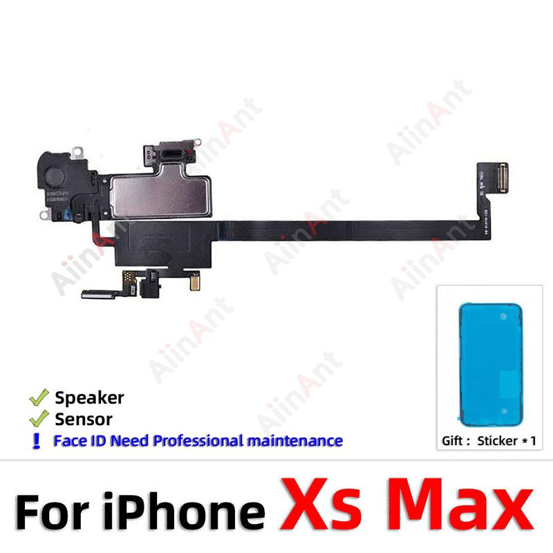 AiinAnt Phone Top Proximity Sensor Ear Earpiece Speaker Flex Cable For iPhone 11 Pro X Xr Xs Max 7 8 Plus with Sticker 100% OEM