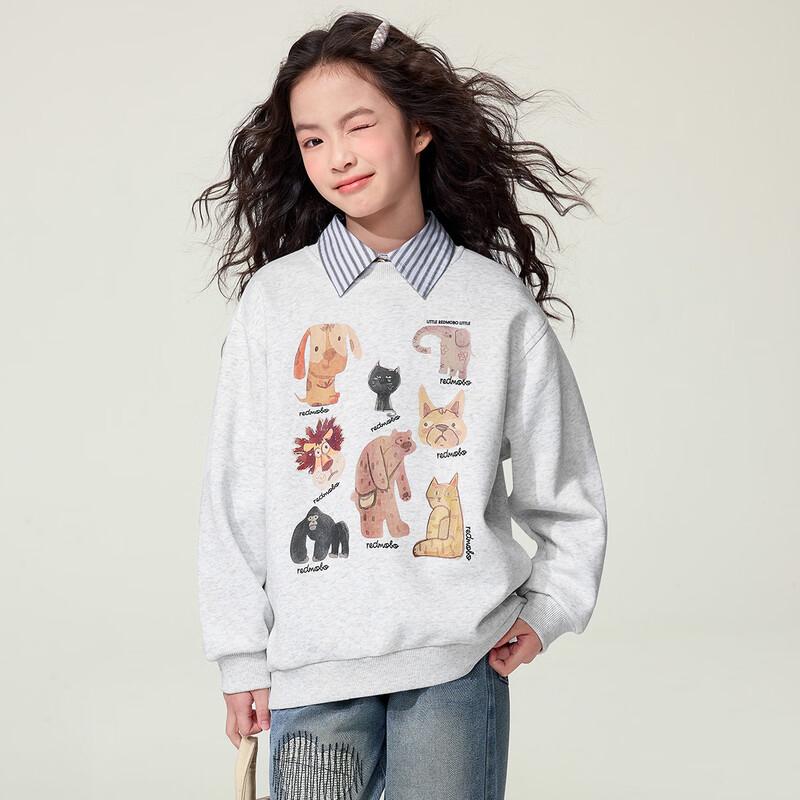Girls' Cartoon Pullover Sweatshirt