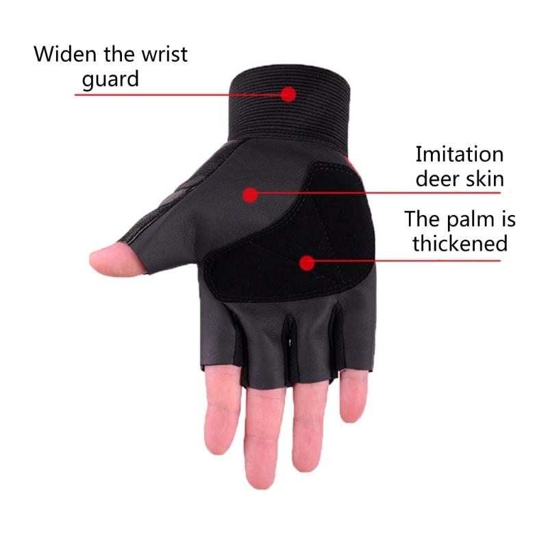 Studded Half-Finger Fingerless Driving Cycling Gloves Fall-proof Cool Skull Studded Summer Armor Hip-Hop Rock and Roll
