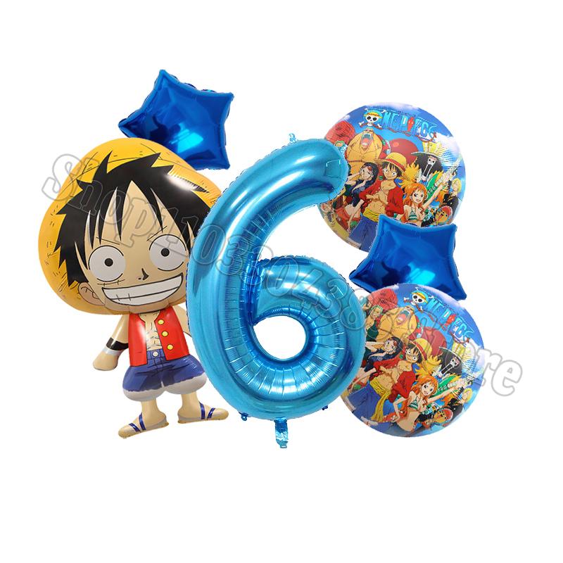 One Pieces Digit 1-10 Balloons Boys Anime Luffy Birthday Decoration Baby Shower Gender Reveal Party Supplies Kids Gift Hot Sales
