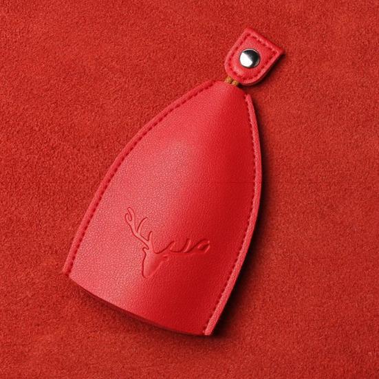 2Pcs Key Holder Pull-Out Key Case Protective Keychain Pendant Faux Leather Hidden Key Chain