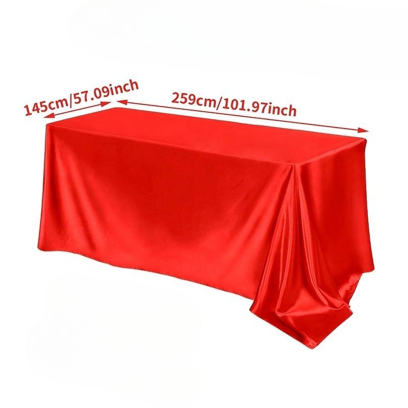 

Атласные свадебные скатерти - Элегантные полиэстеровые скатерти для вечеринок - Прочные, Легко чистятся, Свадебный, Рождественский декор красный