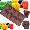 Forma 8 Animal Silicone Premium Non-Stick Mold for Homemade Chocolate, Candies, Jellies or Ice Cubes – Bear, Lion, Hippopotamus