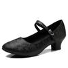Latin Dance Shoes Lady Closed Toe Salsa Pumps Low Heels Sandals Ballroom Dancing Shoes for Women Zapatos Mujer