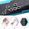 Atibin Stainless Steel Split Swivel Fishing Bluefish Lure Assist Jigging Swivel Snap Mountain Stream 100 Pieces Rings, Fishing, Rings, Fishing, #12,