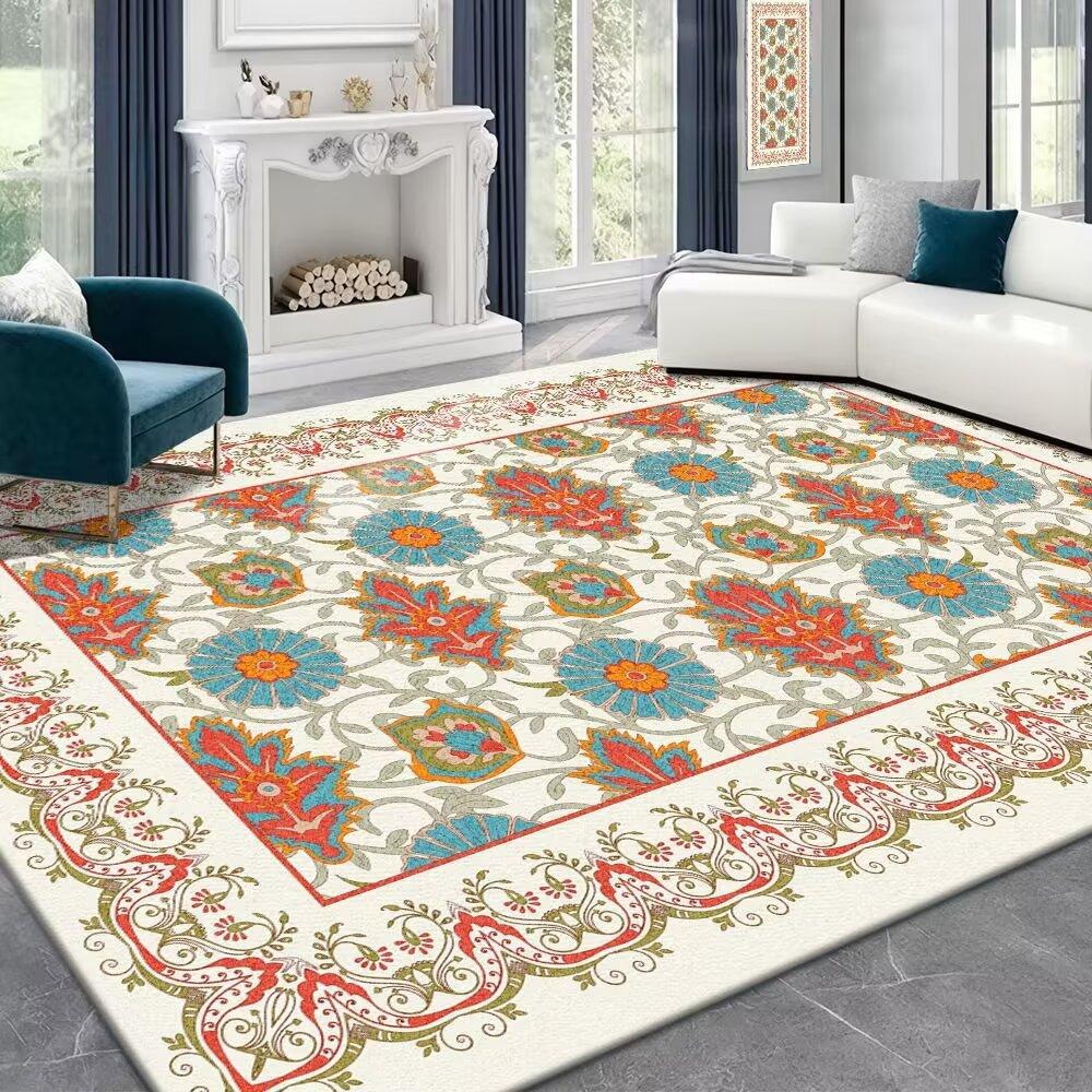 Koberec do obývacího pokoje nový světlý luxusní vysoce smyslový ložnice mycí plech ubrousek krém vítr imitace kašmíru velká plocha rohožka