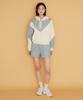 MAYOL Color Block Lounge Shorts_Dusty Blue