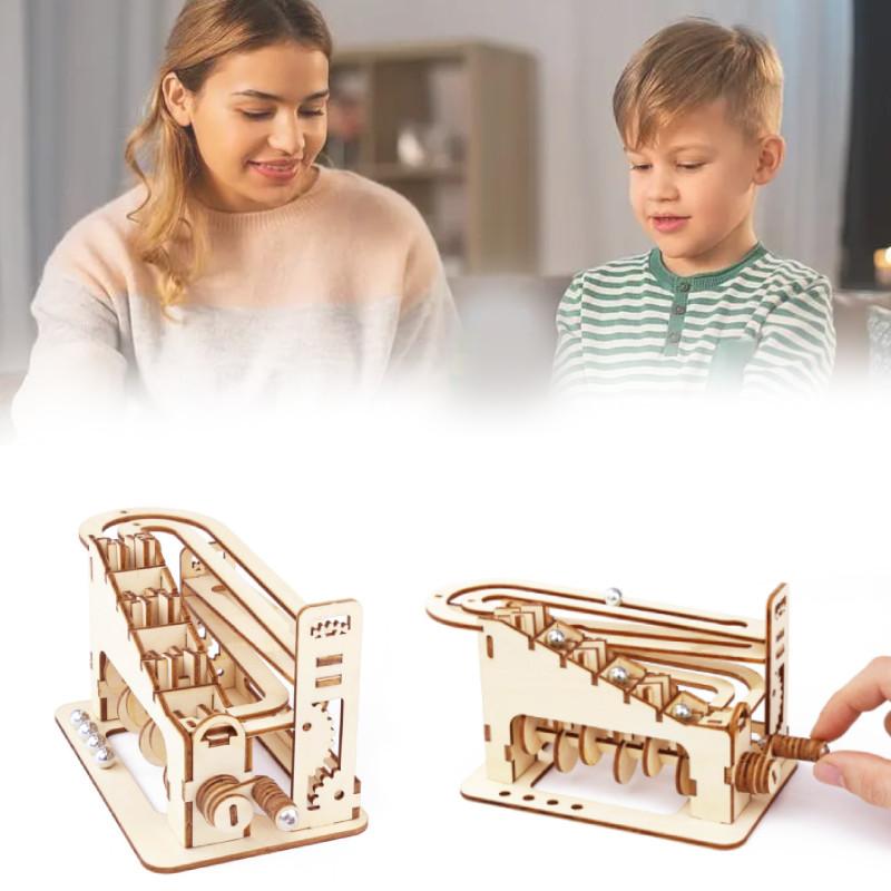 Wooden 3d Puzzle Roller Coaster Toy For Creative Mindful Play And Imaginative Learning