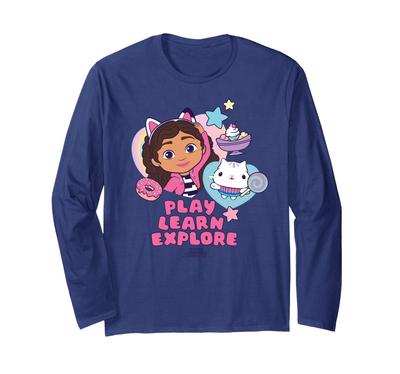 Camiseta de Manga Larga DreamWorks La Casa de Muñecas de Gabby Juega Aprende Explora