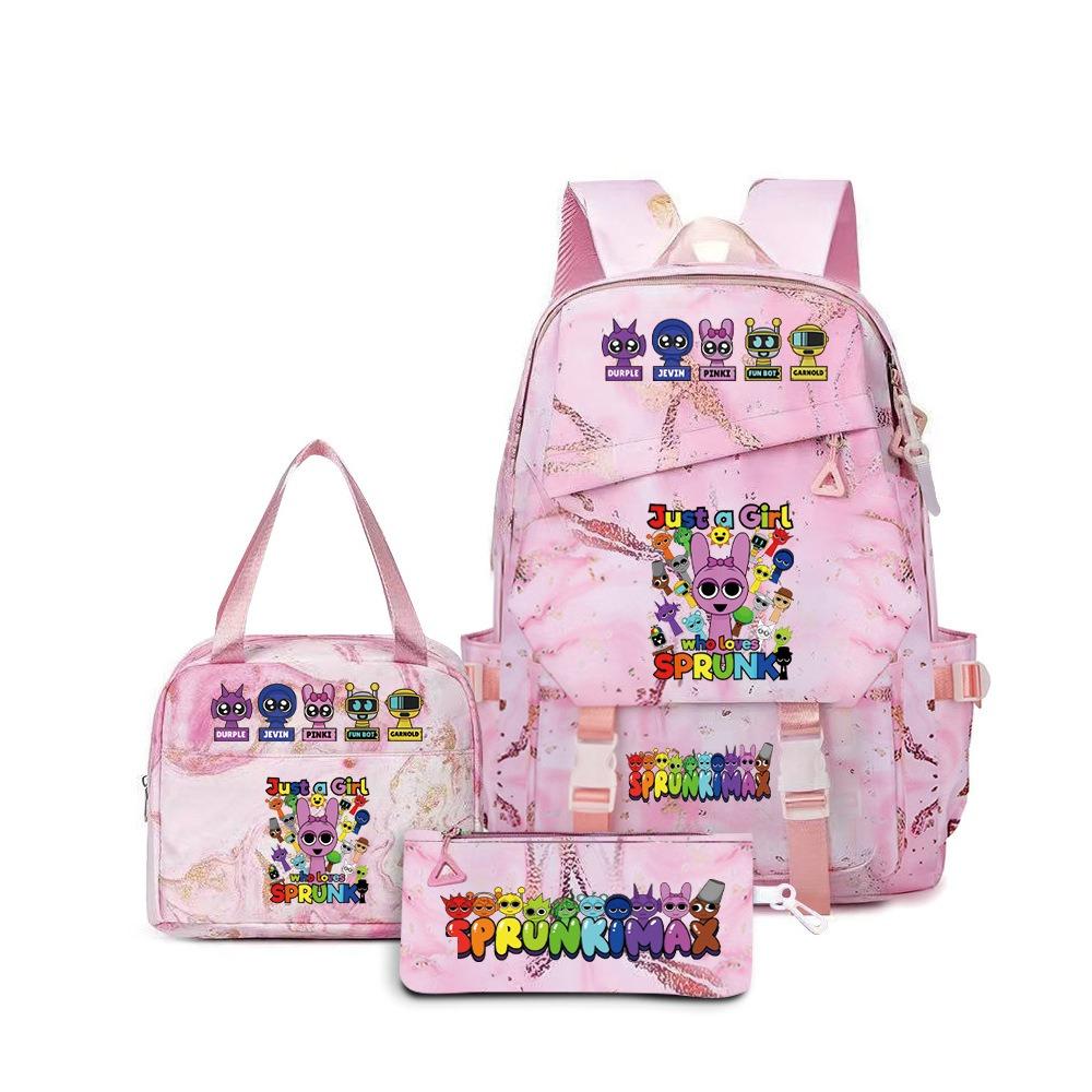 Sprunki Music Rhythm Box School Bag Game Backpack Junior High School Student Leisure Bag Travel Bag D