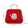 Santa Claus Tinplate Candy Box Cute Handbag Shape Candy Box Kids Gifts Small Tin Box Cookie Gift Box For Christmas Decoration