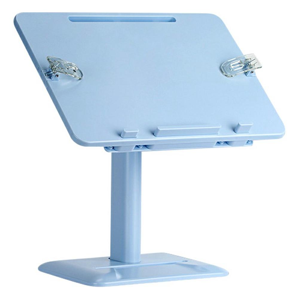 

Upgraded Children Reading Book Holder Stand Telescopic Adjustable Angle Desktop Floor ABS Reading Rack Blue