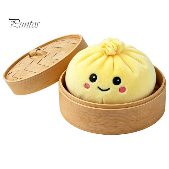 Miękka Kawaii Estetyczny Dekor Pluszowy Breloczek Pierożek, Uroczy Zawieszka do Torebki Bułeczka na Parze na Prezent Halloweenowy Kluczyki do Samochodu Dzieci Portfel Plecak, Wypchana Żywność
