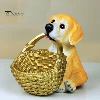 Schlüsselablage mit Welpenmotiv, Kunstharz, Mini-Aufbewahrungskorb, Hundeornament, Aufbewahrungsschale, Schlüsselhalter für Eingangsbereich, Tisch, Home Office Decor