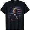 Pro Trump 2024 Back The Blue American Flag Trump T-Shirt Unisex T-Shirt