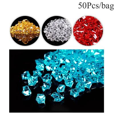 Ornament Fish Tank Decor Cobblestones Artificial Stones Pebbles Crystal Ice Cubes Vase Filler