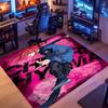 B-BLUE L-LOCK -Themed Entrance Mat,Non-Slip Mat Area Rug,Room Decor,Outdoor Decor,Kitchen Rug,Doormat - Machine Washable,Easy to Clean