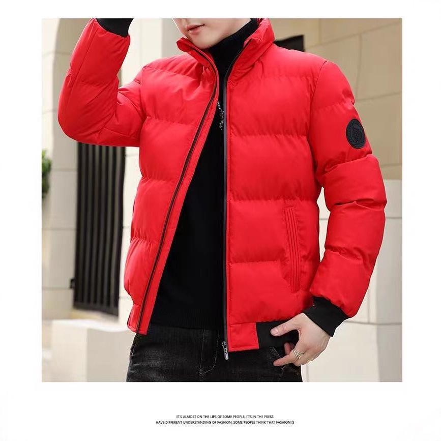 2025 Men's Stand Collar Lightweight Winter Cotton Jacket Thickened Outerwear