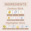 Zephoco 2-In-1 Cream Highlighter And Contour Dual-Ended Stick - Creamy Natural Highlight And Bronzy Shade To Sculpt The Face less