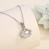 S925 Sterling Silver Ginkgo Leaf Apricot Necklace - Korean & Japanese Style for Women