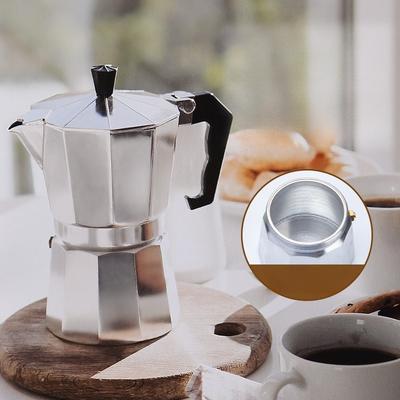 Şık Avrupa Kahve Alet Seti - İtalyan Alüminyum Moka Pot + Kahve Tutkunları için Espresso Aksesuarları