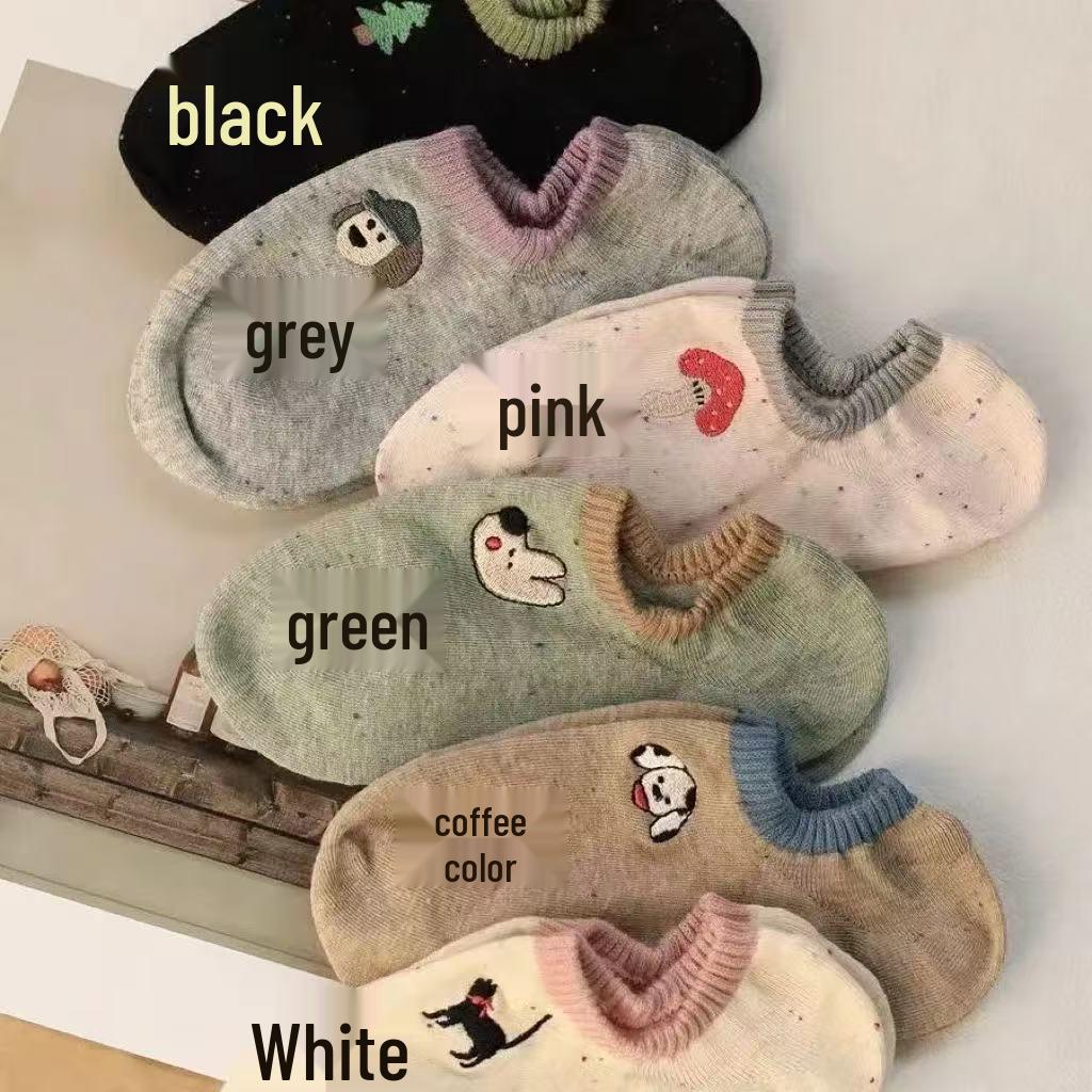 

Милые мультяшные носки-невидимки с низким вырезом для женщин на весну-лето One Size