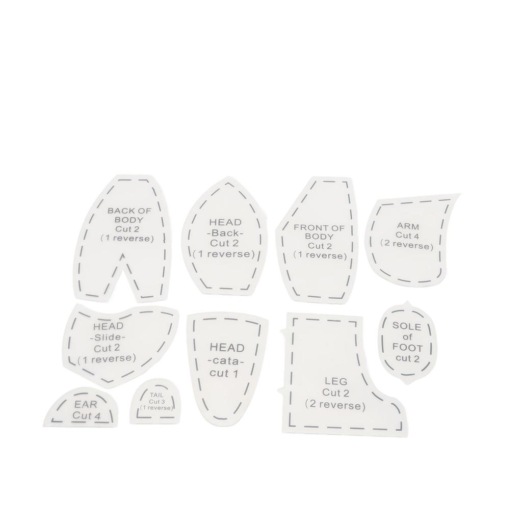 Memory Bear Template Ruler Set Acrylic Memory Bear Sewing Quilting Patterns Template 12 Inch