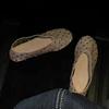 Niche premium Mary Jane shoes mesh yarn breathable rhinestone shallow mouth flat sole shoes women