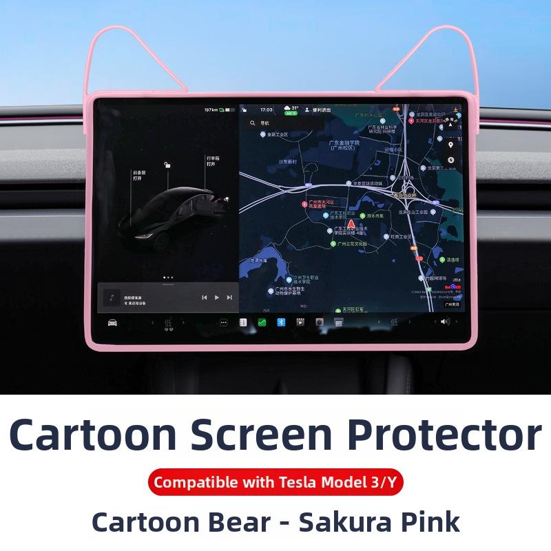 ZFX1 For New Tesla Screen Protector Frame Display Edge Body Cover Central Control Accessories For Tesla Model 3 Y Juniper 2026 2025